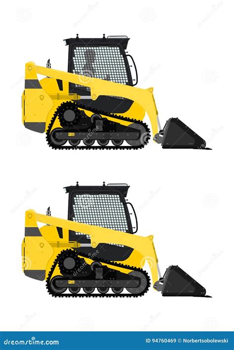 compact track loader icon|Compact Track Loader Vector royalty.